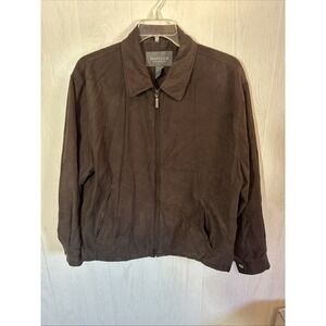 van heusen Large Brown Suede Like Light Weight Jacket‎ Coat